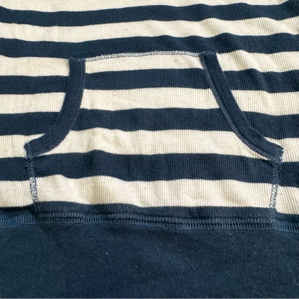 Abercrombie & Fitch Striped Henley Tee Top Size Medium Blue and White Vintage - Picture 8 of 12